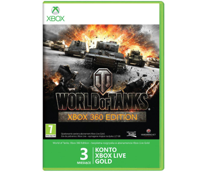 Kod cyfrowy Microsoft Xbox Live Gold - World of Tanks - abonament 3mce